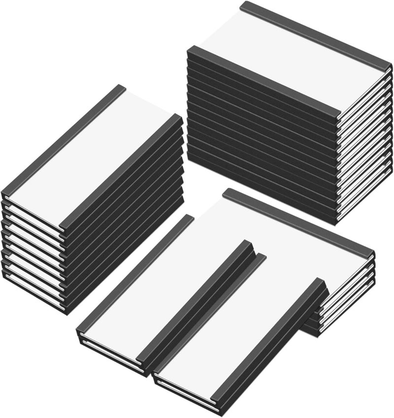 MVISUAL Store Magentic Label Holders 3x6 Inch, Magnetic Labels for Shelving，Magnetic Data Card Holders File Cabinet Labels,Pack of 30 - Image 1